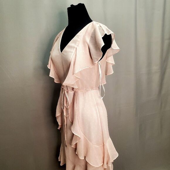 Tommy Hilfiger Polka Dot Petal Rose Organza Dress Size 6 - Picture 4 of 10